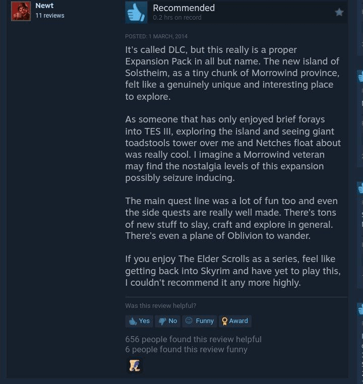 Steam review of Skyrim DLC – Dragonborn