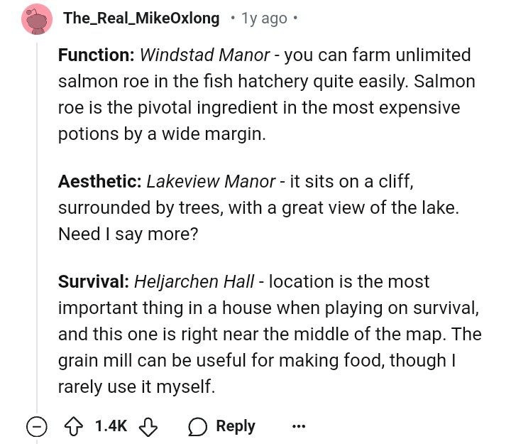 Review on Reddit about Skyrim DLC - Hearthfire